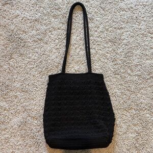 Kathie Lee Collection 90s Vintage Long Strap Woven Shoulder Bag